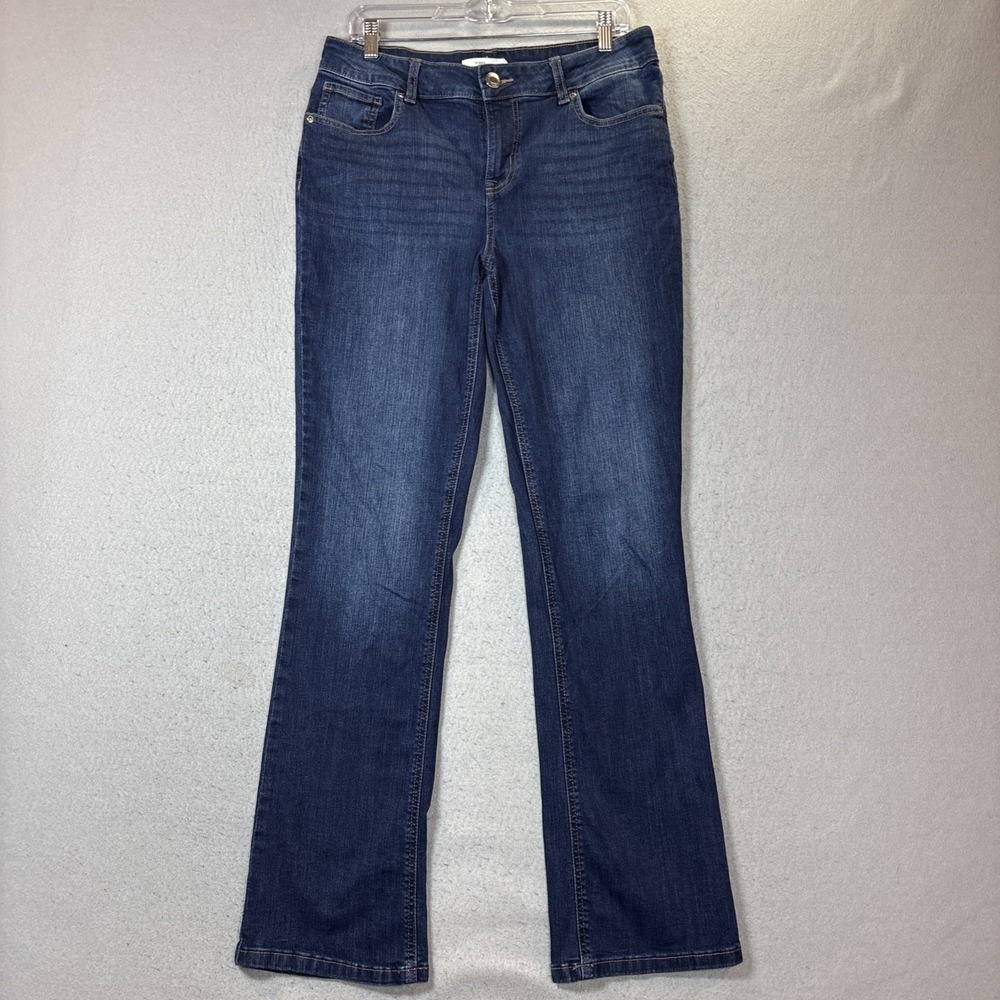 M Jeans by Maurices Mid Rise Slim Boot Women Size 12 Blue Stretch